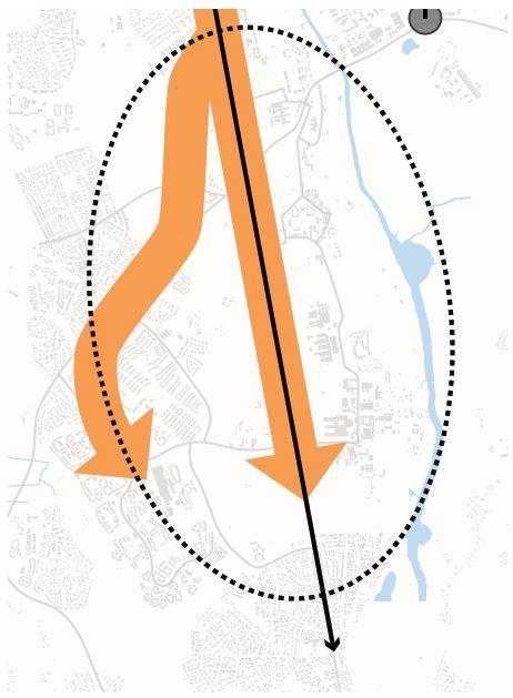 huvudgata för biltrafiken. Dag Hammarskjölds väg omvandlas till en stadsgata i sin helhet och ändrar karaktär (Uppsala kommun, 2015).