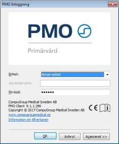 Fliken Tidbok visar ditt, och dina kollegors, schema. Fliken Mitt arbete visar en översikt av aktuell information i s.k. Minimoduler. Dessa är gemensamma för hela vårdenheten.