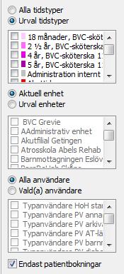 Du får nu upp en ruta där du anger om Mottagningen avbokat, Patienten avbokat eller Uteblivit. Bekräfta med OK.