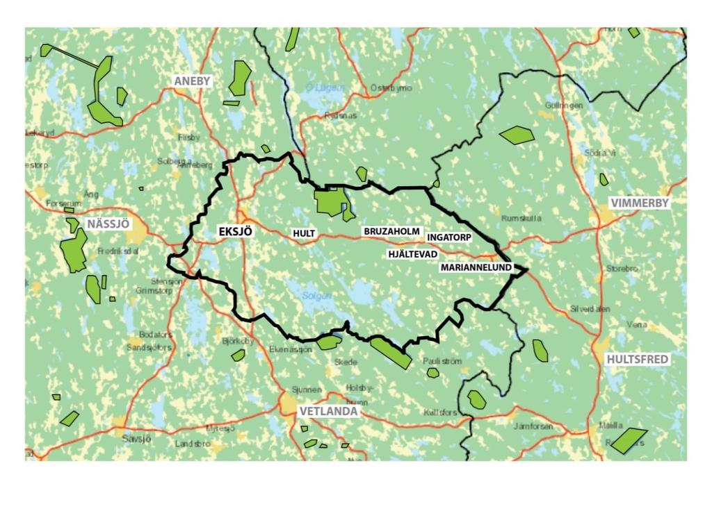 BEFINTLIG VINDKRAFT INOM KOMMUNEN OCH UTBYGGNADSTRENDER I dagsläget finns inga vindkraftverk i Eksjö kmmun däremt, pågår flera vindkraftsärenden i eller i närheten till kmmunen, se Figur 1.