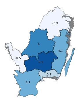 Gästnätter BI SYD, jan-okt 2017 Förklaring av innehållet I detta hörn står vilket område och vilken period bilden gäller samt totalsiffror för perioden.