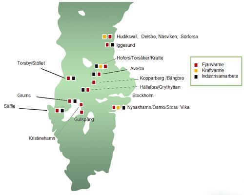 1 Verksamhetsbeskrivning är ett energiföretag med främst produktion och distribution av fjärrvärme i sin verksamhet. Verksamheten är spridd på elva kommuner i mellansverige.