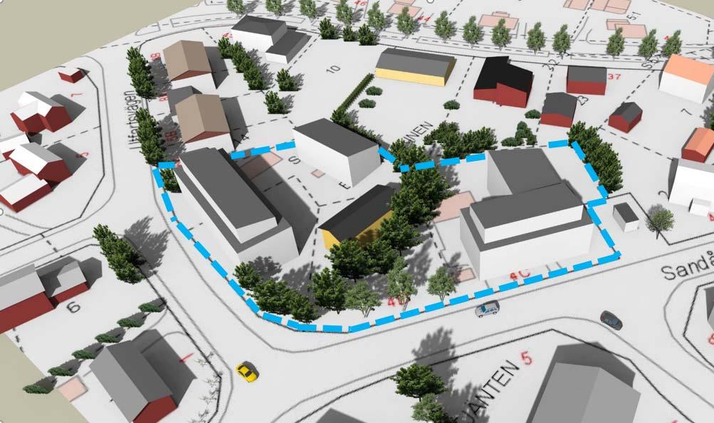 Sida 5 av 8 Illustration, möjlig utformning Friytor Friytan ska vara minst en tredjedel av bruttoarean (BTA) ovan mark. Om fastigheten exploateras med flerbostadshus inräknas carport i BTA.