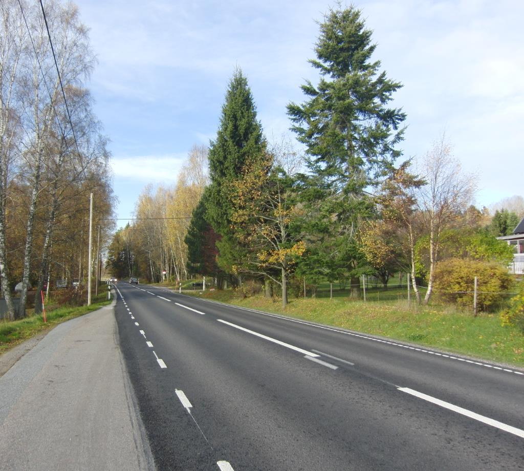 Huvudsakliga konsekvenser Konsekvenser: Markintrång längs hela vägsträckan. Intrång sker i några värdeområden (kulturmiljö, naturmiljö, tomtmark).