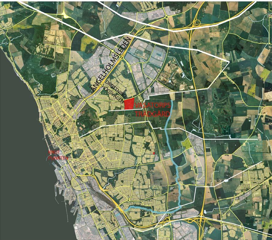 BESKRIVNING AV PLANOMRÅDE 3(17) UD 2005-0041 Planområdet är beläget vid Vasatorpsvägen, i nordöstra delen av Helsingborg stad, ca 3,5 km från Helsingborgs centrum.