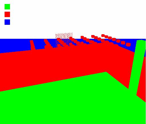 Rekommenderade algoritmer Första z-bufferten Andra z-bufferten Tredje z-bufferten a) b) c) d) Figur 31 a): Bilden visar hur de olika z-buffertarna samplar scenen.