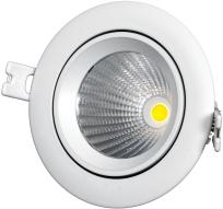 74 637 98 Spot S8 8W IP44 Vit 74 637 98 Downlight S15 inkl. drivdon IP44, Klass II. Dimras på primärsidan 230V / 350mA. LED 15W COB Citizen, 3000K, 1100lm.