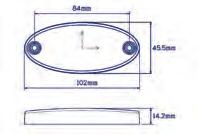 26258R-V 12/2V Röd Bak 250mm 3, 7 26258C-V 12/2V Vit