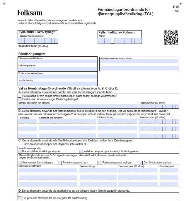 118 ERSÄTTNINGAR TILL EFTERLEVANDE Vem får pengarna? Den som får ersättningen kallas förmånstagare.