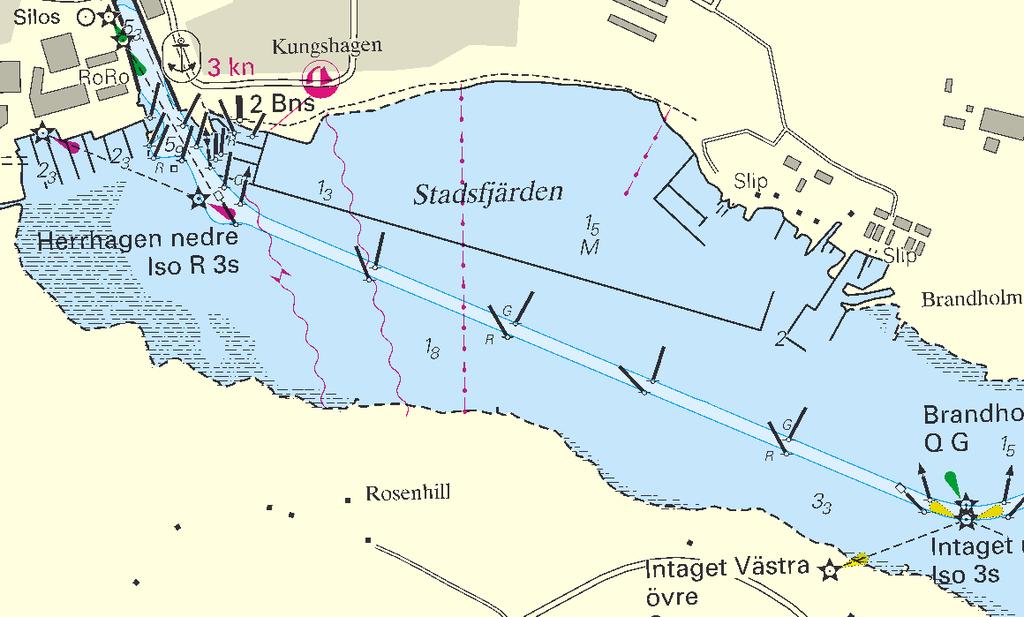 7 Nr 204 * 4735 Sjökort/Chart: 6211 Sverige. Norra Östersjön. Nyköpings hamn. Bryggor och strandlinje korrigeras.