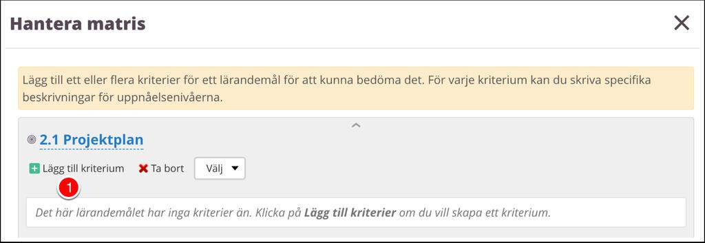 1. 2. Klicka på "Matris" 3.