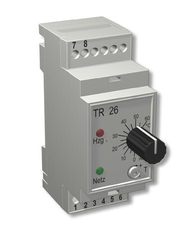 Rumsreglering TR 26 LK Elektronisk Termostat TR 26 LK Elektronisk Termostat är avsedd för golvvärmeinstallationer i särskilt krävande miljöer såsom