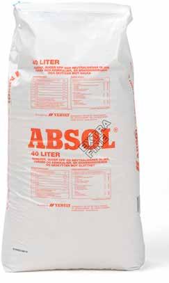 Vikt: 10 kg / förpackning Absol tunna 120 liter Absol kan med fördel förvaras i en praktisk, hjulförsedd tunna som rymmer 120 l.