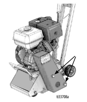 Reparation 7. Byt ut remkåpan med hjälp av skruvnyckeln (3/4 tum). Lagerbyte (Standard-modeller) Nödvändiga verktyg:. Hyls- eller skruvnyckel (6 mm) 2. Hyls- eller skruvnyckel (/2 tum) 3.