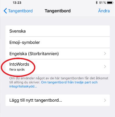 9. Här aktiverar du nu tangentbordet så att det kan