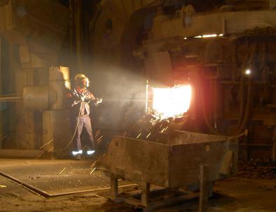 Figur 6. Temperaturmätning i ljusbågsugnen.