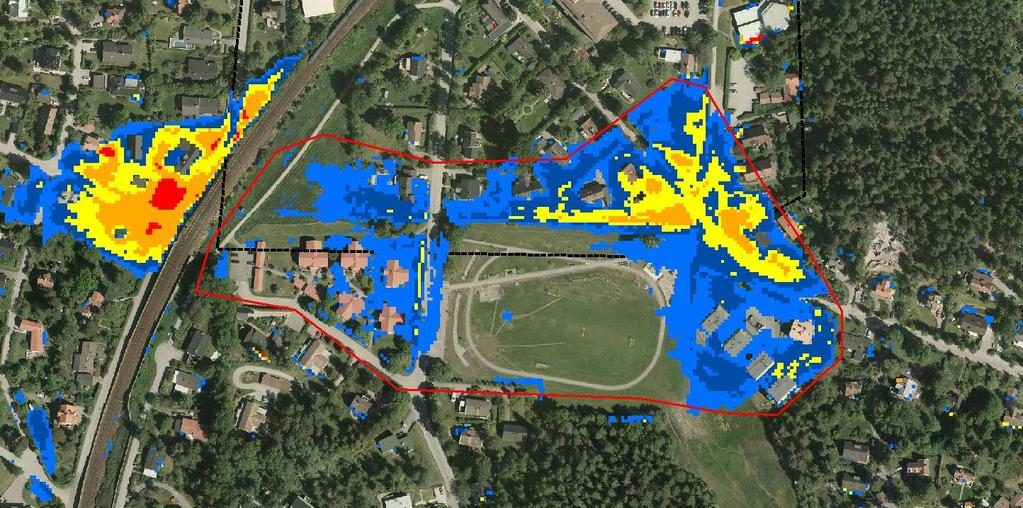3.3.2 Roslags Näsby Fokusområdet Roslags Näsby ligger i sydöstra delen av Täby Stadskärna och karakteriseras av en fotbollsplan inklämd mellan villaområden, studentbostäder och ett skogsparti, se