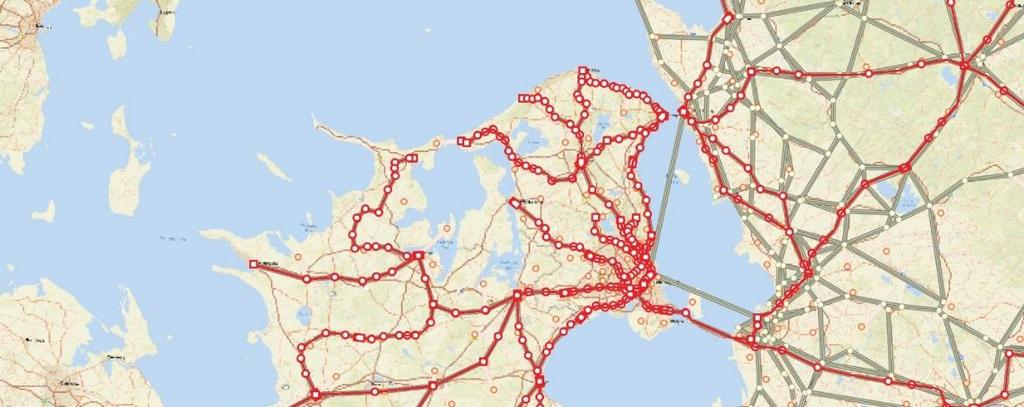 I den befintliga järnvägsbasen i Sampers finns linjekodning och tillhörande länkar redan representerade i