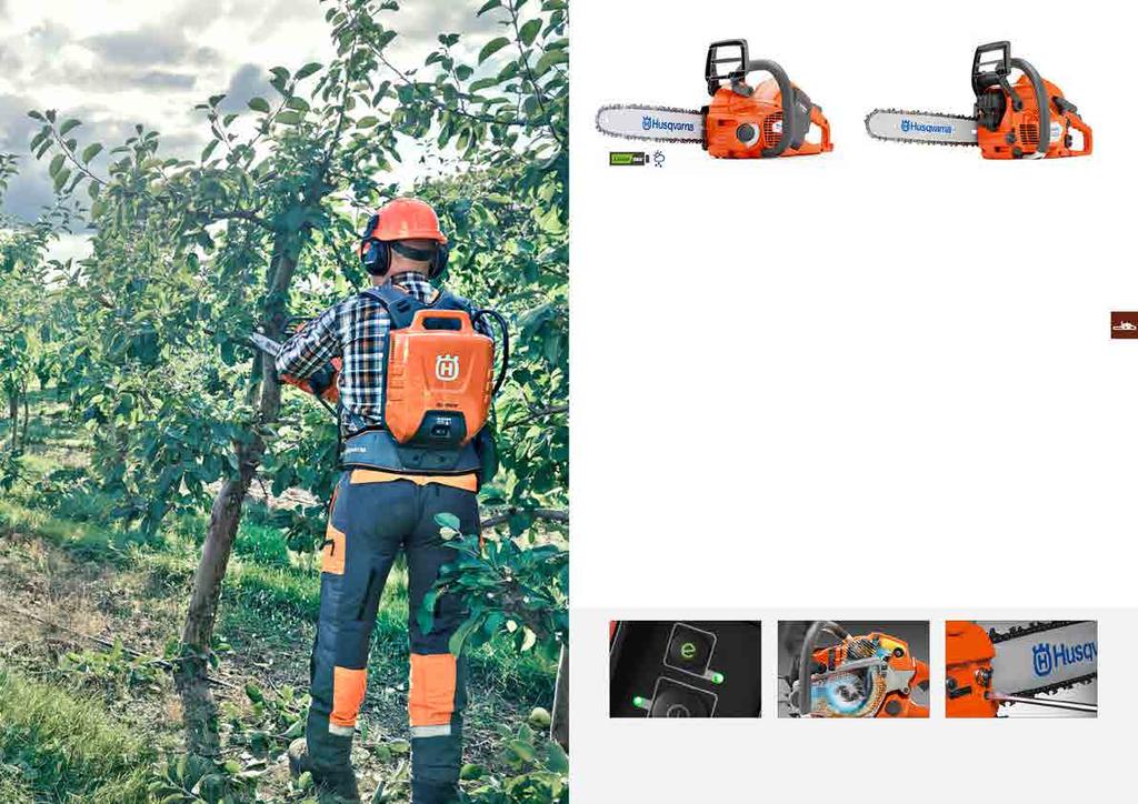 MOTORSÅGAR OCH STÅNGSÅGAR 77 HUSQVARNA 536Li XP Kraftfull batteridriven motorsåg för krävande arbeten både inomhus och utomhus.