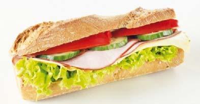 Smörgåsar 1. Baguette bakas i ugn på morgonen, se instruktion 2. Gör en öppen baguette, se bild 3.