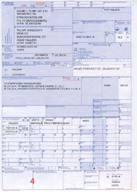 transporthandlingar rid-s transport av