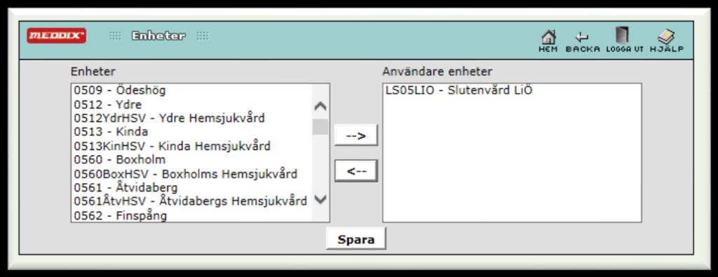 8(20 ) 2.3 Lägg till enheter Välj knappen Enheter för att välja att knyta användarbehörigheten till ytterligare enhet/-er. Markera enhet i vänstra rutan Enheter. Obs!