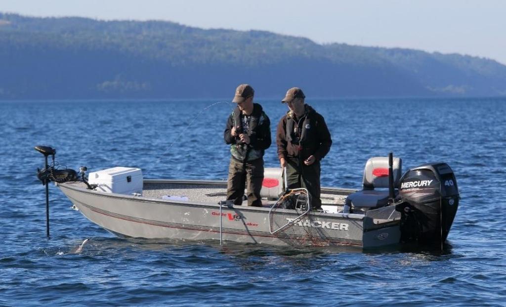 Fritidsfisket i Vättern 215 Fångst fördelat per metod Undersökningen var den första i sitt slag som visar fångstdata för vertikalfiske efter röding, öring och lax.