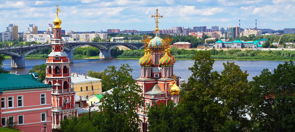 Vi gör en bussrundtur där vi bland annat ser Ipatiev klostret och Trinity katedralen. Fartyget fortsätter mot Nizhny Novgorod under kvällen.