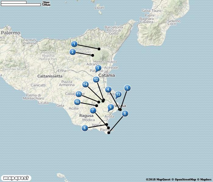 Resan i korthet Dag Orter/resplan 1 Resan startar på eftermiddagen/kvällen på flygplatsen i Catania, Sicilien. Transport till vårt hotell i Randazzo.