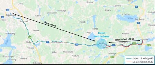 43(98) Utbudsförändring för sträckor som trafikeras av 677 och 647. Linje 634 Norrtälje Blidö Förslag att utöka med nya turer från Norrtälje till Blidö kvällstid lördag och söndag.
