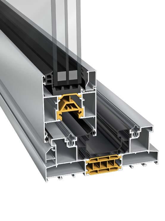 Sapa 2160 S Kompakt system med utmärkt värmeisolering Med treglas isolerrutor är Sapa 2160 S ett utmärkt val för såväl nya byggnader som