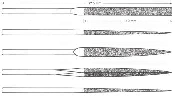 Skaft ø 4mm Typ Form mått D D126 8,5 x 1,6 325001 322001 x 2,5 325003 322003