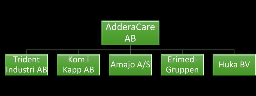 LEGALA FRÅGOR OCH ÖVRIG INFORMATION Bolagsinformation Firmanamn AdderaCare AB Kortnamn ADDERA Säte och hemvist Skåne län, Malmö kommun Organisationsnummer 5569360752 Datum för bolagsbildning 20130625
