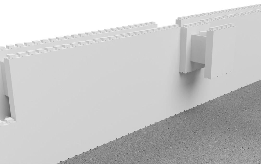 7. KAPNING AV ELEMENT Vid kapning får inget block vara kortare än 250mm, dvs minimum 5 knoppar vid skarv. Vid kortare anpassningar löses detta med att kapa två block. 8.