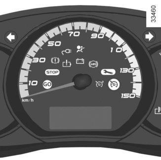 FARTHÅLLARE, FARTBEGRÄNSARE: funktionen cruise control (2/4) 1 2 3 4 5 6 7 Igångsättning Tryck på strömställaren 1 vid.