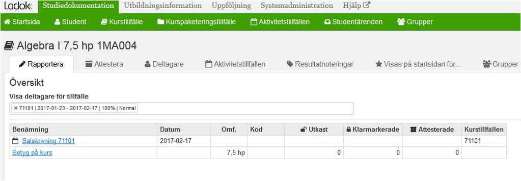 Förbereda för Resultatrapportör och Attestant