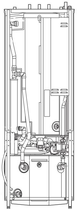 Berg/jord, luftvatten Rego 800-1000 en ska vara spänningslös vid IVT Kombimodul 200/300 A/W, (Rego 800) på kretskort för externa anslutningar (se bild nedan).