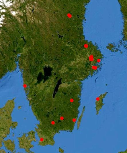 Skogsstyrelsen 5(8) Fynd av Diplodia pinea i Sverige till och med 2017 Rotticka Rotticka är ett problem i Region Mitt, särskilt Örebro och Uppsala har lokalt stora problem.