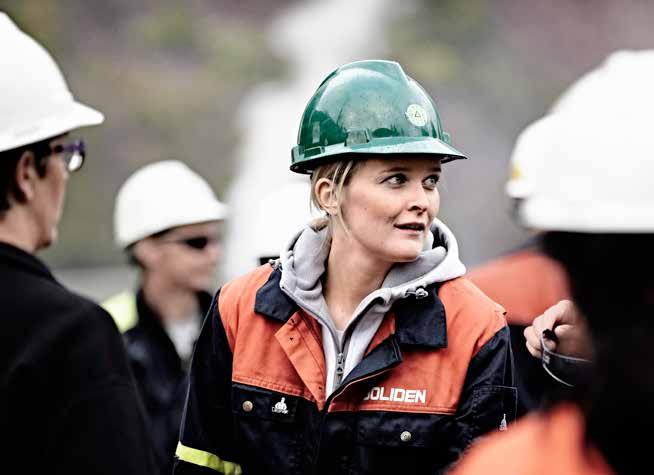 BOLIDENS ANSVAR I SAMHÄLLET Bolidens medarbetare Boliden arbetar målmedvetet med att öka andelen kvinnliga medarbetare. Målet är att andelen kvinnor ska vara 20 procent i slutet av 2018.