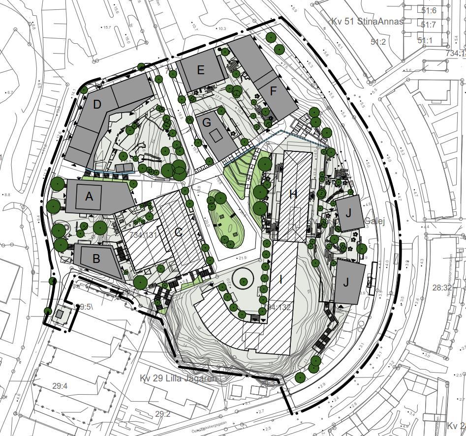 5 Resultat I bilagorna redovisas ljudspridningskartor med ekvivalenta och maximala ljudnivåer för prognos år 2035 (överdäckad och inte överdäckad).