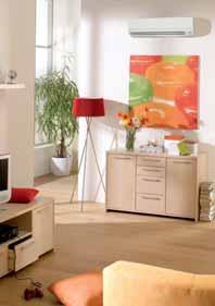 FTK/XS-C/F Väggmodell Komfort C-serie: dubbelt luftutsläpp för bättre luftfördelning F-serie: 3-D luftflöde ser till att temperaturen är jämnt fördelad i hela ruet.