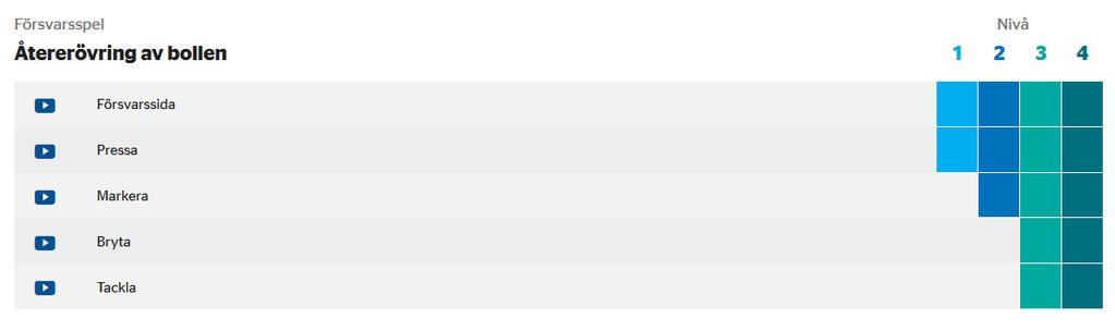 Nivåer 1: 6-9 år 2: 9-12 år 3: 12-16