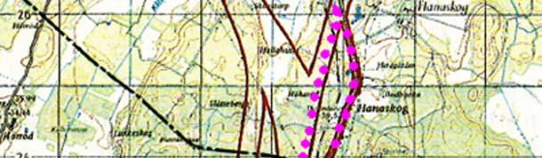 3.3 Delsträcka 3, Hanaskog förbi Knislinge Möjligheterna att förbättra befintlig väg Norr om Hanaskog finns goda möjligheter att förbättra befintlig väg.