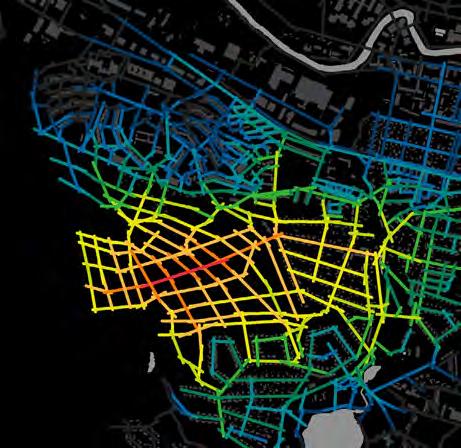 delen av Katrinehill i strukturstudien är mindre lätt att hitta till för omgivande stadsdelar. Med rekommenderad planstruktur öka närheten till detta rum betydligt.