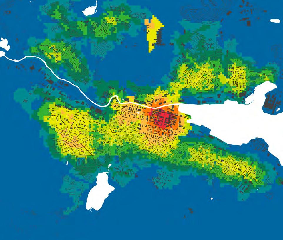 Det gör att Katrinehill, som med strukturstudien var bland de mest glesa av stadsdelarna inom 3 km från innerstaden, här utgör den