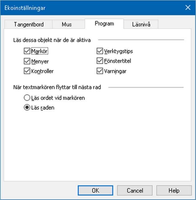131 Programeko Programeko avgör vilka objekt som ska läsas när du navigerar och använder dina program.
