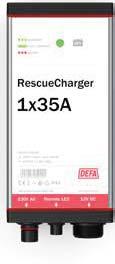 Produkter - RescueCharger RescueCharger 1x12, 1x20, 1x35 DEFA RescueChargers är speciellt anpassade för utryckningsfordon som kopplas med batteristorlekar upp till 600 Ah.
