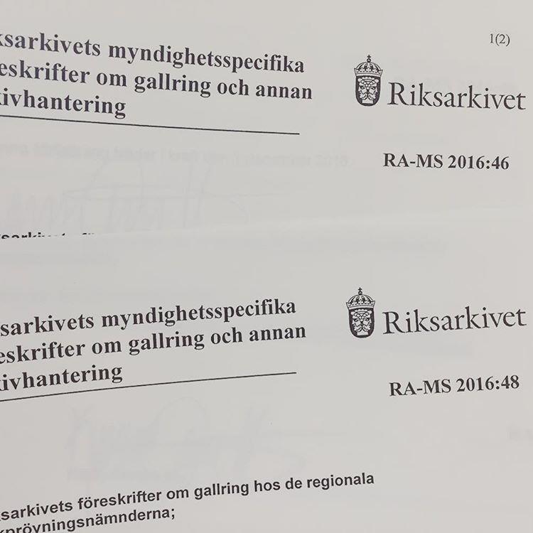 Gallring Man kan/får aldrig gallra en allmän handling utan att ha stöd i lag, förordning eller