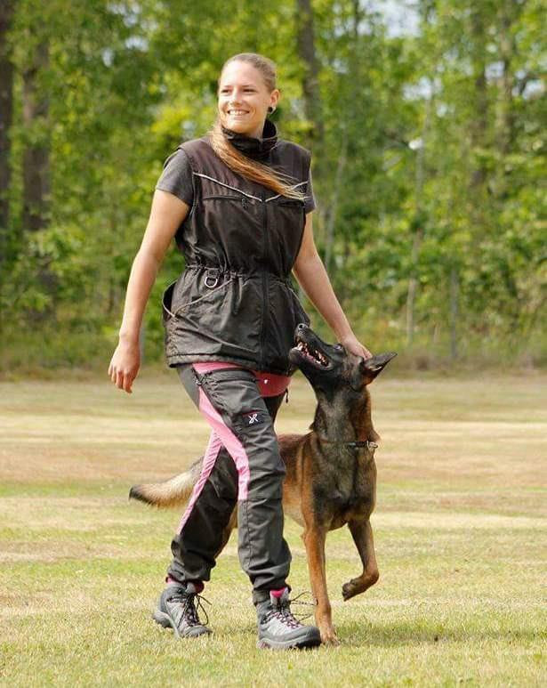 Josephine Löfdahl Nierlenders Nuallain Django Ras: Belgisk vallhund/malinois Ålder: 3 år Tävlar för: Alingsås brukshundklubb Han har massor av energi och tröttnar aldrig, att jobba är det