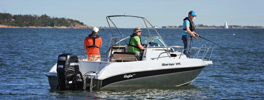 Eagle WA 650 Eagle WA är avsedd för sjöar och kustfarvatten och passar utomordentligt på stora vatten: för fiske, som förbindelsebåt och som nöjesbåt.